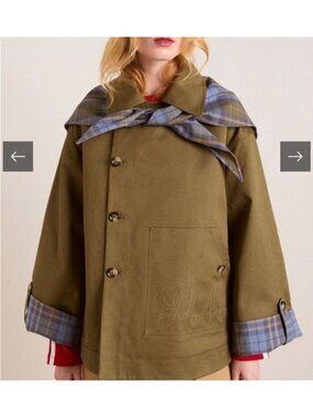 Damson Madder Reversible Jerry Crop Trench Coat Town & Country Heritage Womens 6